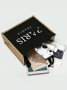 Linen Tote Bag Set, Paris Print & Small Pouch, Linen with Buckle & Zip, Perfect for Makeup, Nail Polish, Beach, Gifts for Women, Teachers, Friends