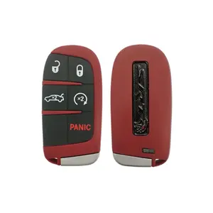 Premium Red SRT Hellcat Key Fob Cover for Dodge Challenger Charger Redeye Demon RAM TRX Trackhawk - Protective Key Case Shell