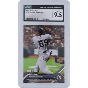 Jasson Dominguez New York Yankees 2023 Topps Now "The Martian" Takes Flight With HR In MLB Debut #798 CGC Authenticated 9.5 Card