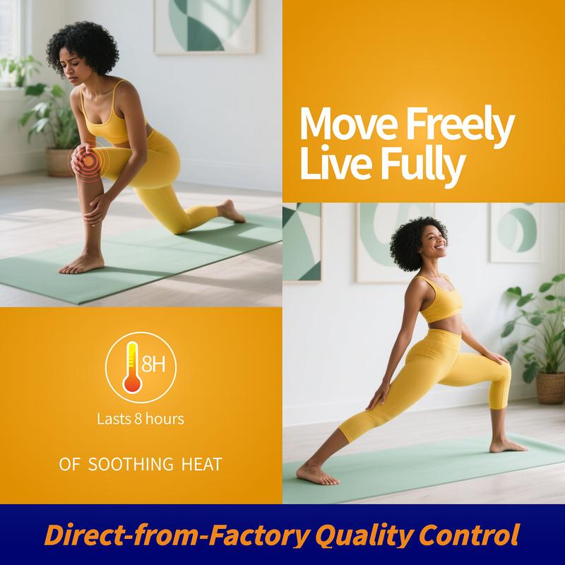 ThermoWell Far Infrared Heat Patch - Plant-Based Muscle Support for Back & Joint, 8-Hour Deep Penetrating Warmth, Drug-Free Pain Relief