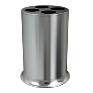 212 MAIN Tatara Group NP4H Newport Toothbrush Holder - 18-8 Brushed Stainless Steel Bathroom Accessory, Toothbrush Protector for Organized Storage with Clean Aesthetic