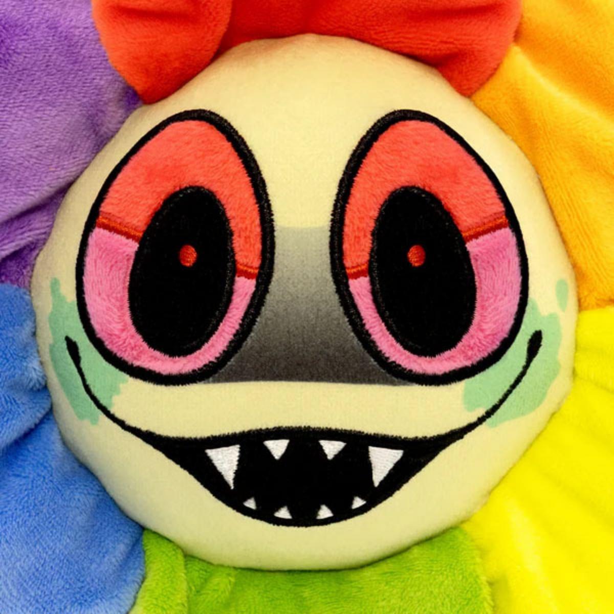 Twisted Dandy Plush - 14" Rainbow Flower Horror Plushie from Dandy's World Roblox Game, Scary Cute Stuffed Toy, Perfect Halloween & Collector's Item,cute girly gifts,weighted stuffed animal