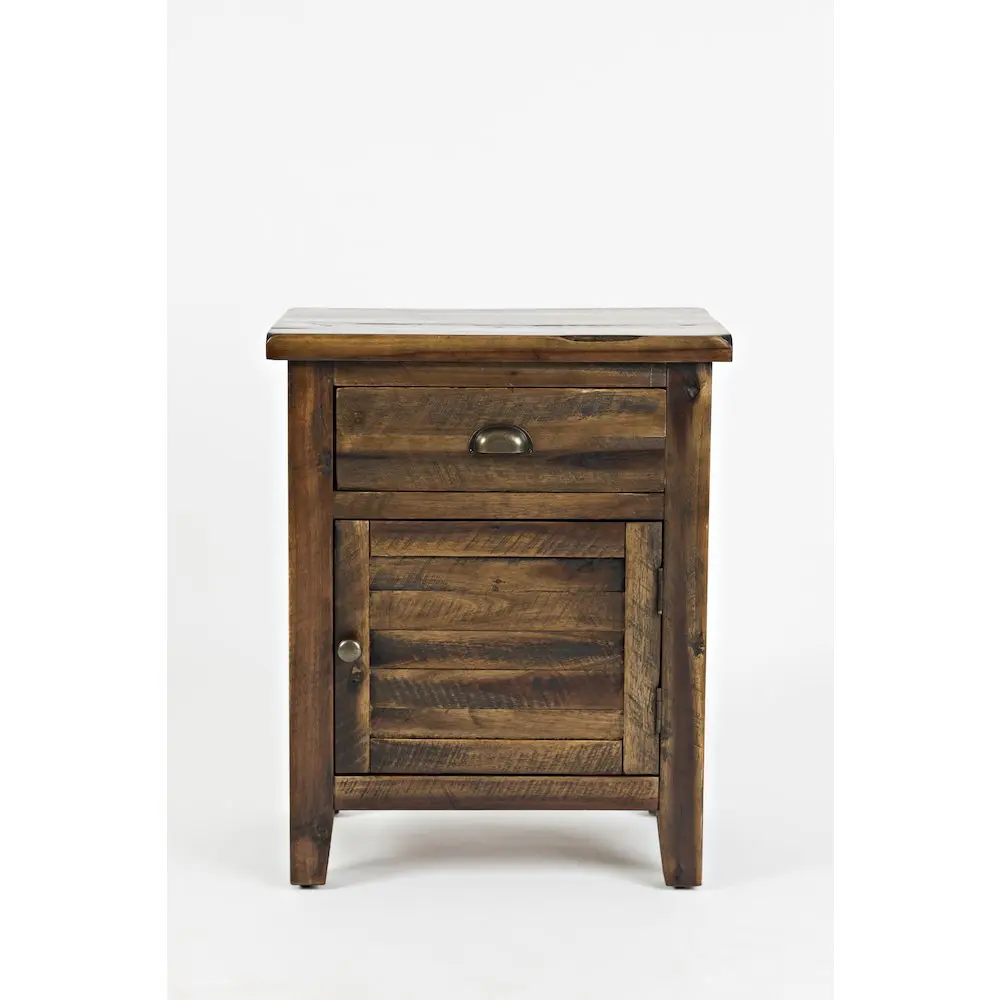 Artisan's Craft Rustic Farmhouse Distressed Solid Wood Accent Table, Storage Drawer