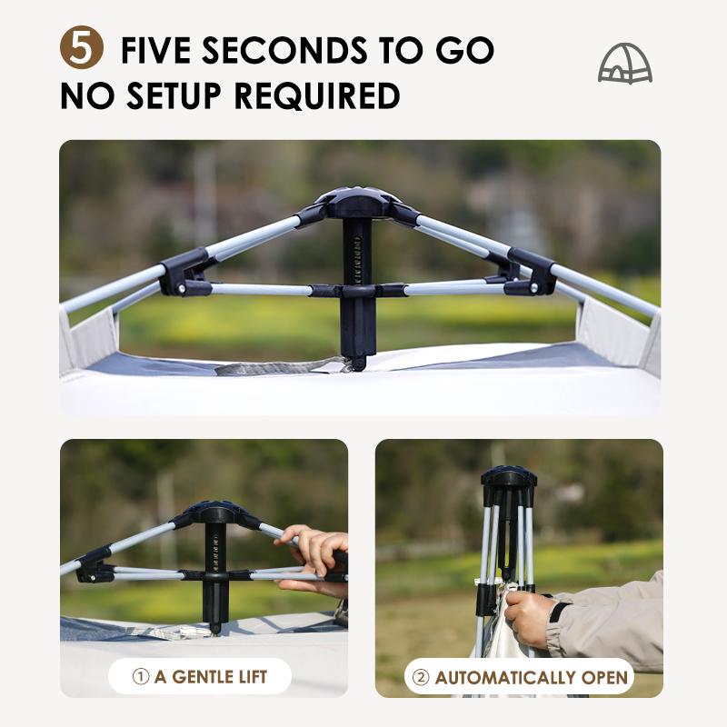 4 Person Easy Pop Up Tent outdoor camping tent Waterproof Automatic Setup 2 Doors-Instant Family Tents for Camping Hiking & Traveling Outdoor