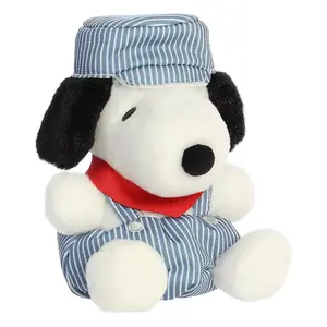 Aurora Adorable Palm Pals Peanuts 5" Train Engineer Snoopy