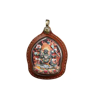 Hand-painted Thangka Yellow Wealth Hanging Corpse Bodhisattva Green Tara Zaki Ram Five Lords Mahakala Pendant Hand-painted Rubbing Thangka Handicraft Chinese Thangka