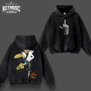 Michael Jackson King of Pop Vintage Washed Hoodie, Retro MJ Graphic Streetwear, Sparkle Glove Finger Print Hoodie, Y2K Oversized Pullover, Pop Legend Inspired Fashion, Acid Wash Black Hoodie, Unisex Hip Hop Style,Concert Fan Apparel,Trending TikTok Outfit