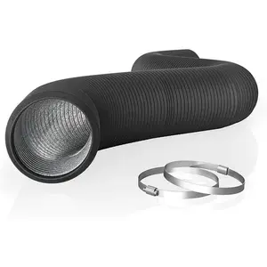 Flexible 6-Inch  Ducting, Heavy-Duty Four-Layer Protection, 25- Long for Heating Cooling Ventilation and Exhaust