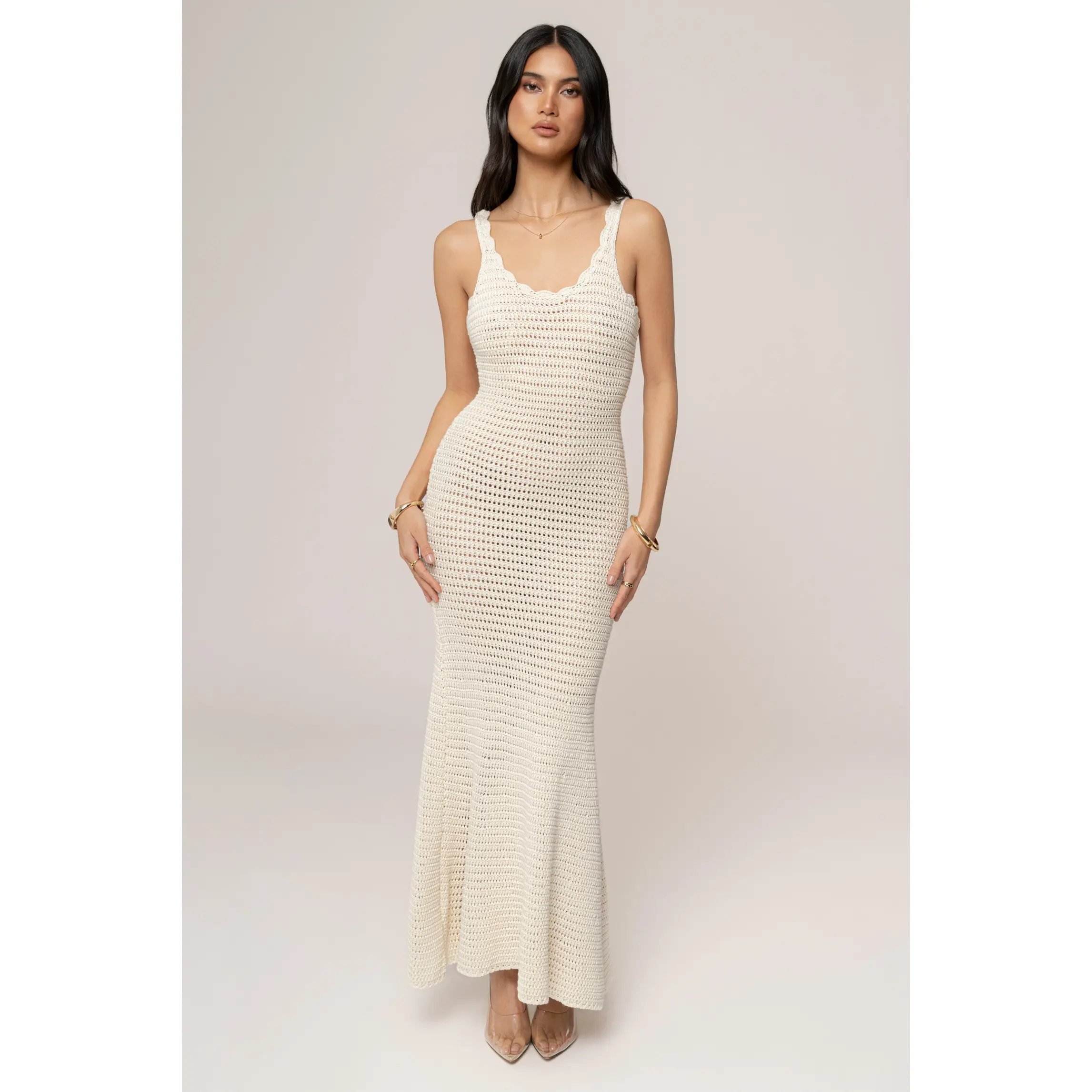 Ivory Halo Crochet Maxi Dress