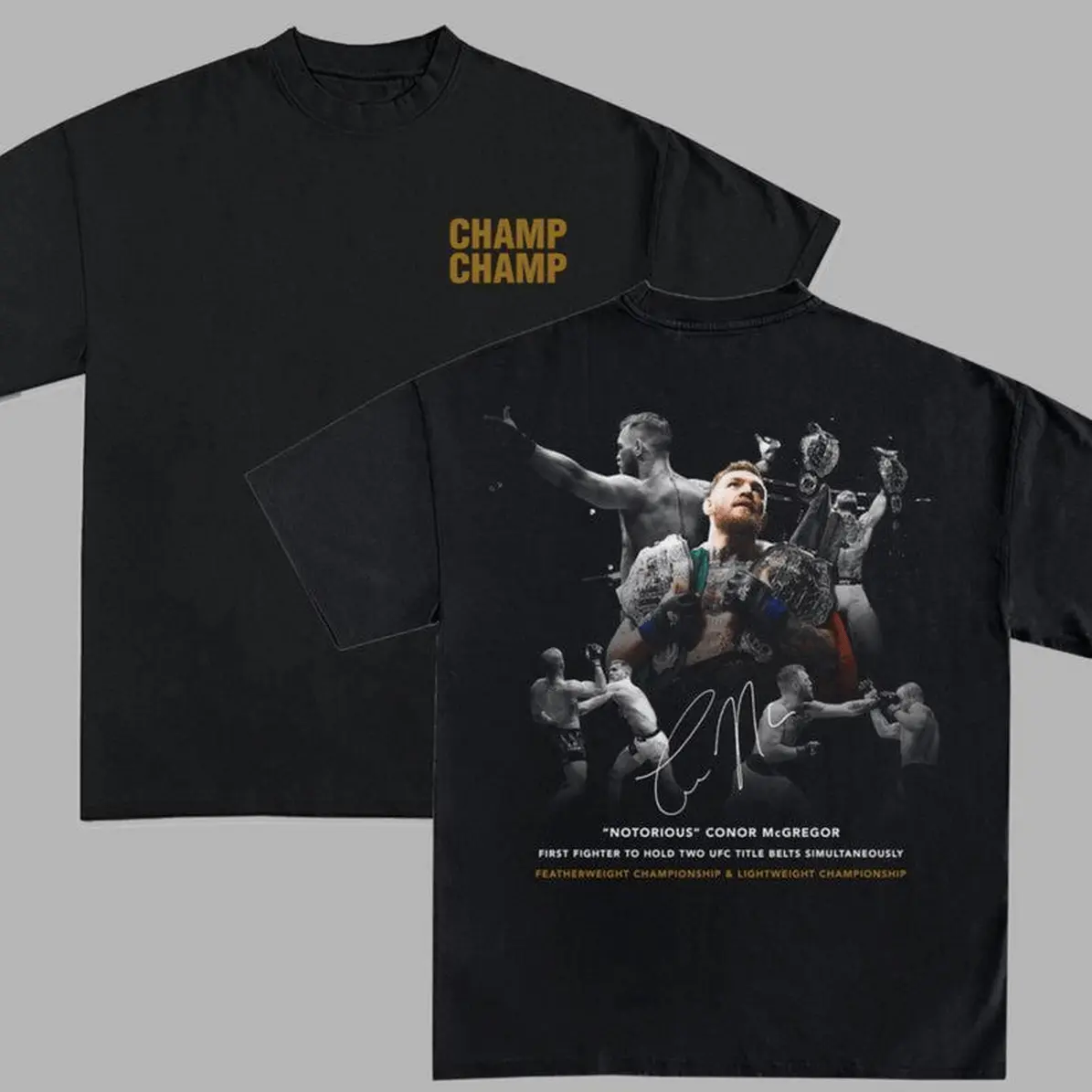 2-Sides Conor McGregor Shirt, Ultimate Fighting Boxing Shirt, Championship Conor McGregor Tshirt, Vintage 90s Graphic MM Cozy Cotton T-Shirt