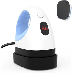 Mini Heat Press Machine, 3 Heat Settings&  Heating, 15 Mins Auto-Off, Insulated Safety Base, Mini Iron for Crafting, T Shirts, Hats, Heating Transfer Projects(White Blue)