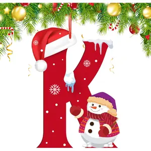Large 4.72 in Letters Christmas Ornaments 2025, Personalized Christmas Ornaments, Letter Ornaments for Christmas Tree for Family   (K)