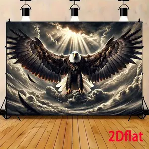 Majestic Eagle Backdrop Nature Wildlife Theme Tapestry Wall Hanging Photography Background for Patriotic Celebration Cabin Decor Party Event Supplies