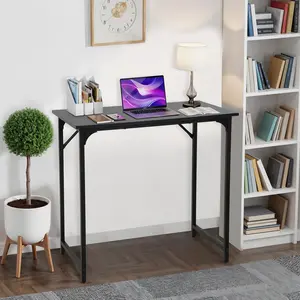 BestOffice 32/39/47 inch Computer Desk Study Writing Table Adjustable Feet Modern Furniture for Home Office Small Space Vintage Black Gold Nature Pink White
