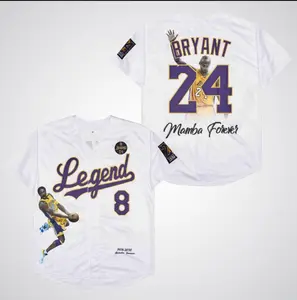 #8#24 Mamba Forever Legend Baseball Jersey
