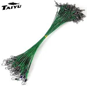 TAIYU 20pcs Fishing Leader Line Set, Fishing Tackle Kit, Steel Material, Anti-Tangle & Bite Resistant, Sea Fishing Lure Line, Durable and Strong