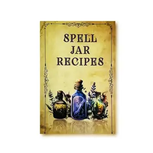 Witchcraft Spell Jar Recipe Book, Beginner Witch Guide, Vintage Style with Decorative Borders, Perfect for Birthdays and Celebrations