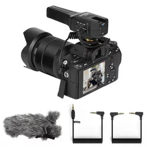 Vmic4 On-Camera Dual-Capsule Condenser Microphone for Professional Recording and Streaming on PC, Smartphones, and DSLRs