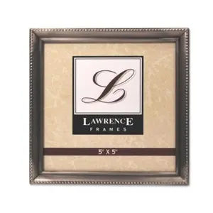 Lawrence Frames 11555 Lawrence Frames Antique Pewter 5x5 Picture Frame - Bead Border Design