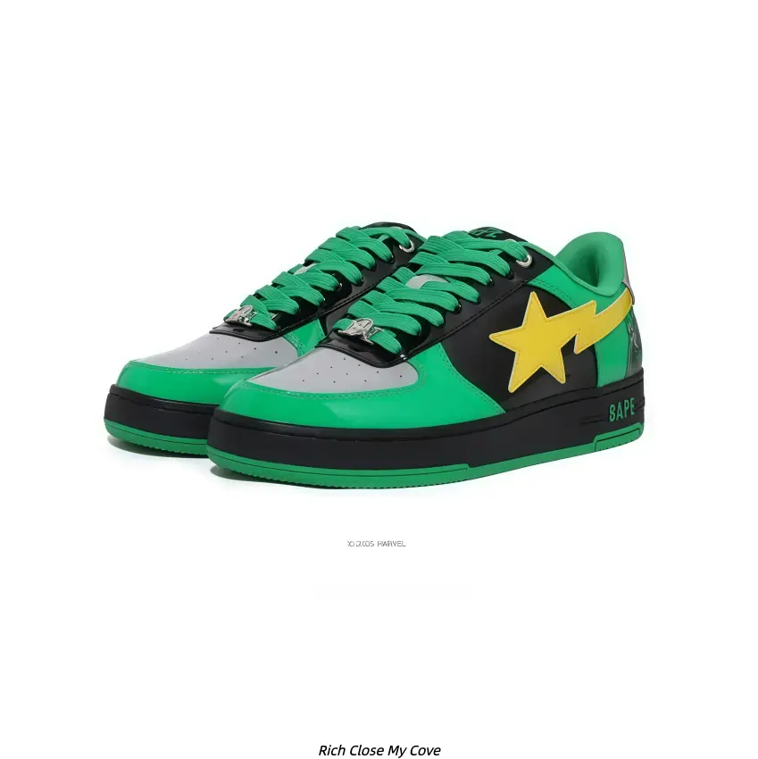 Multi-Color Contrast Gloss Skate Shoes Unisex Vintage Workwear All-Match Lightweight Daily Footwear