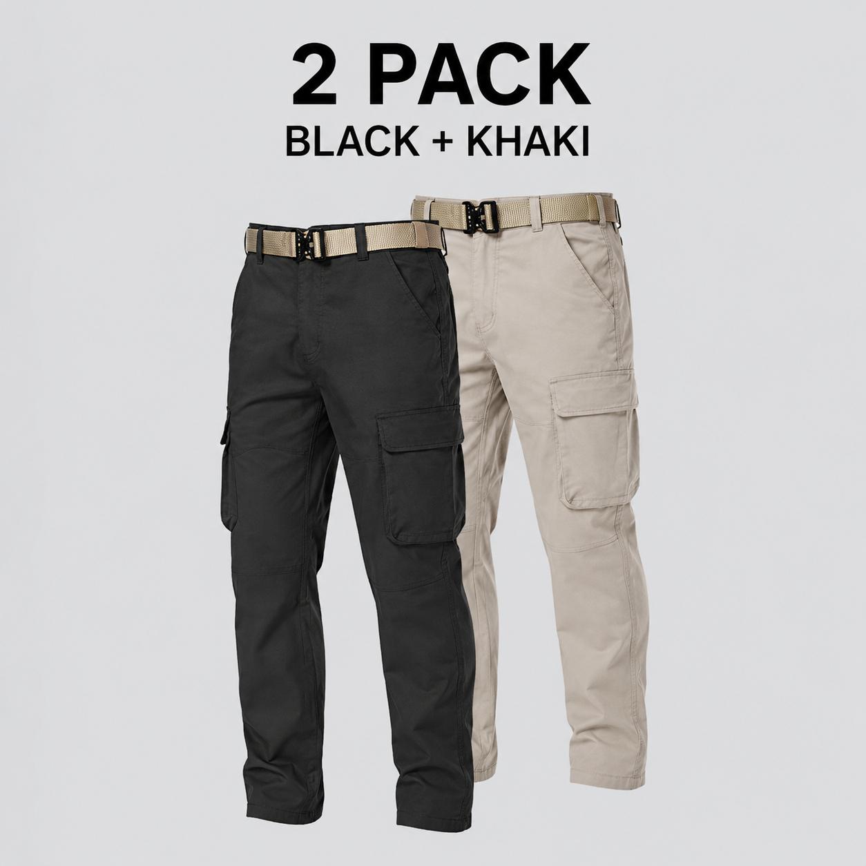 4Pac Men's Casual Cargo Work Pants, Multi-Pocket Straight Leg Utility Trousers, Outdoor & Daily Wear | 1/2/3/4-pacs 4Pac Men's Casual Cargo Work Pants, Multi-Pocket Straight Leg Utility Trousers, Outdoor & Daily Wear | 1/2/3/4-pacs
