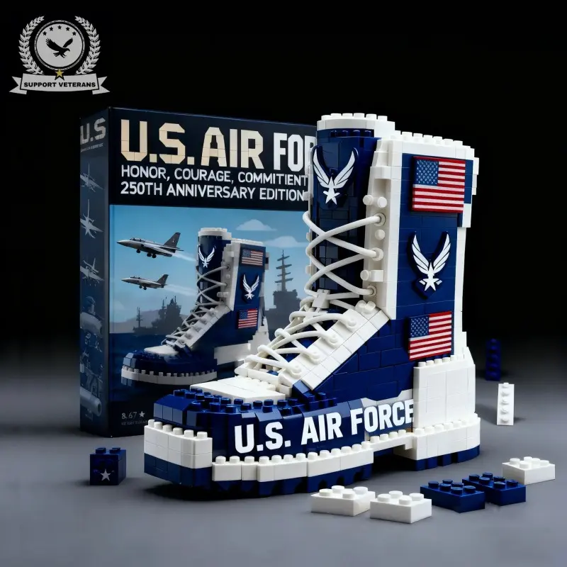 Articulated Joint High Boot Interlocking Building Blocks Set - DIY Building Kit, Tactical Assemble Art, Outdoor Adventure Model, Cool Boy Gifts, Building Blocks Sets