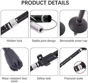 Walking Poles Folding Trekking Poles Ultralight Aluminum Telescopic Hiking Pole Walking Sticks with EVA Non-Slip Grip and Quick Lock System for Traveling Camping Hiking Mountaineering