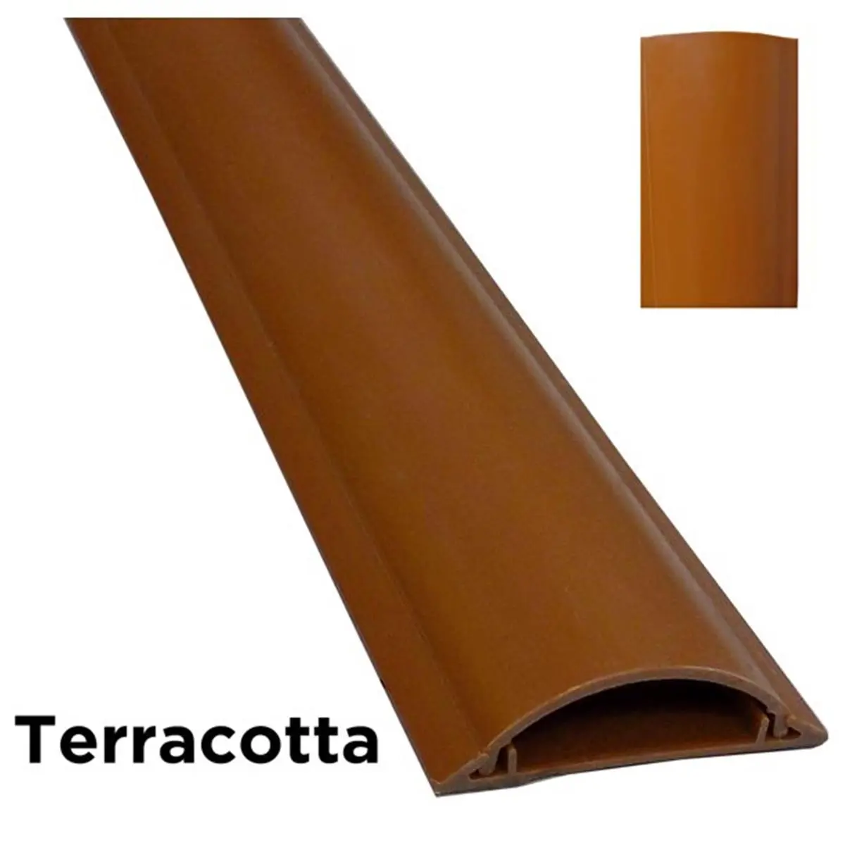 Electriduct CSX-2-59-BN 59 in. Cable Shield Cord Cover with Adhesive Backing, Brown