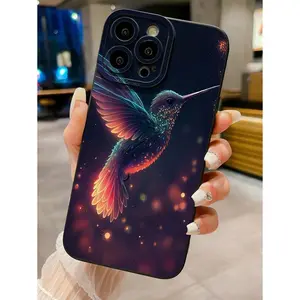 1pc Hummingbird Pattern Anti-Drop Shockproof Phone Case Suitable For IPhone17/IPhone17 Air/IPhone17 Pro/IPhone17 Pro Max/16 Pro Max/15 Pro Max/14 Pro Max/13 Pro Max/12 Pro Max