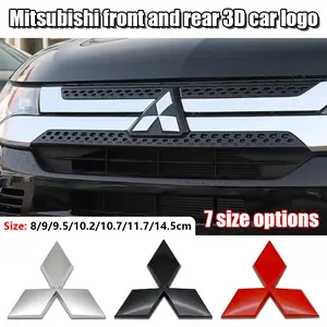 Mitsubishi Car Replacement Accessories, Front Grille Badge & Rear Trunk Lid Logo, Vehicle Modification Parts, Fits Mitsubishi Models, Vehicle Exterior Decoration