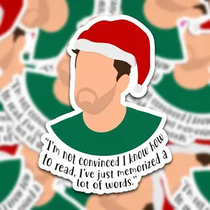 Christmas Nick Miller I’m Not Convinced I Know How To Read Vinyl sticker