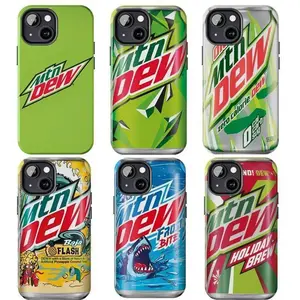 Green Mountain Dew Soda Can Soft Drink Logo Aesthetic Heavy Duty Tough Phone Case Suitable for iPhone 17-11 Pro Max/Plus and  Samsung Galaxy S23-25 tiktokshopspringglowup