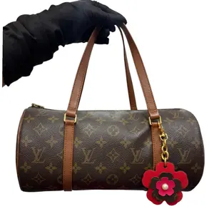 Pre-owned Louis Vuitton coated canvas and leather Shoulder Bags Monogram Coated Canvas Papillon 30