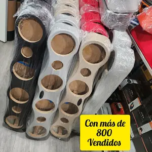 Universal 38” Sound Bar Pod 4x 6.5” Midrange - Wood and Fabric, Cut Out 5.81  LEER PRIMERO NO INCLUYE BOCINAS  NO SPEAKERS INCLUDING