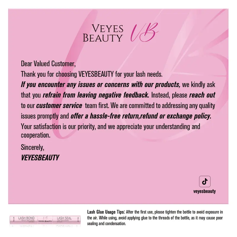 VEYESBEAUTY Lash Bond & Seal - White 10ml for DIY Eyelash Long-Lasting Extensions Glue Makeup Cosmetic 1
