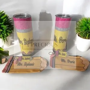 Teacher Gift Set, 20 ounce tumbler, keychain & pencil pouch