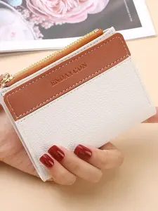 Women's Short Wallet New Korean Style Simple Foldable Zipper Coin Purse, Fashion Handbag, Large Capacity Shopping Bag, Shoulder Bag, Crossbody Bag