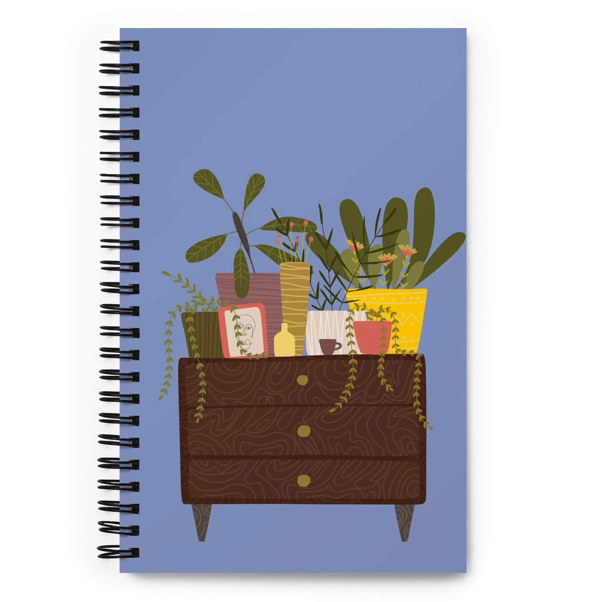 Custom Desk w/Plants Spiral Notebook – 140 Page Journal & Daily Planner