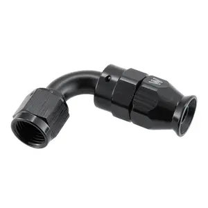 Alloyworks 6AN 90 degree Hose End / Swivel 6 AN Fitting -6AN Black Aluminum