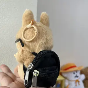 POP MART Labubu Adorable Clothing Accessories Backpack for 17 cm/6.7 inches Dolls (NO Dolls Included) Black Zipper Design