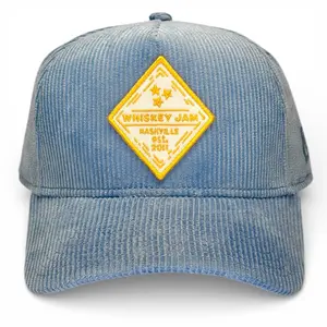 Sky Blue Corduroy Diamond Logo Patch