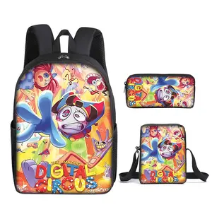 2026 New Magic Digital Circus School Bag THE AMAZING DIGITAL CIRCUS Backpack Three-piece Set