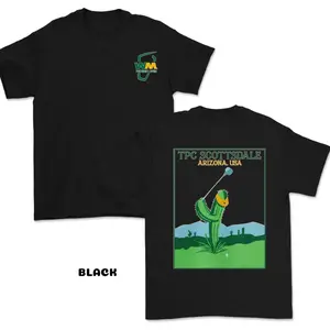 Golf Graphic Vintage Shirt for Men & Women, Breathable Cotton Apparel, TPC Scottsdale Arizona USA Golf Course Inspired, Trendy Casual Gifts for Golf Enthusiasts