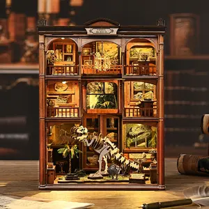 【Fossil Museum】 DIY hut 3D three-dimensional hand-assembled booklet toy house, Christmas gift toy house,book nook,mini house,doll house,wooden dollhouse kit,victorian dollhouse,miniature house kit,miniature kit,dollhouse