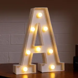 Light Up Marquee Letter A LED Alphabet Sign for Party Table Birthday Home Decor Battery Operated