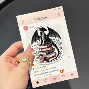 Book Dragon Magnetic Phone Grip: Fantasy Bookish MagSafe Kindle Grip, Cute Book Dragon Accessory, Kindle Reader Grip, Bookstagram Holder