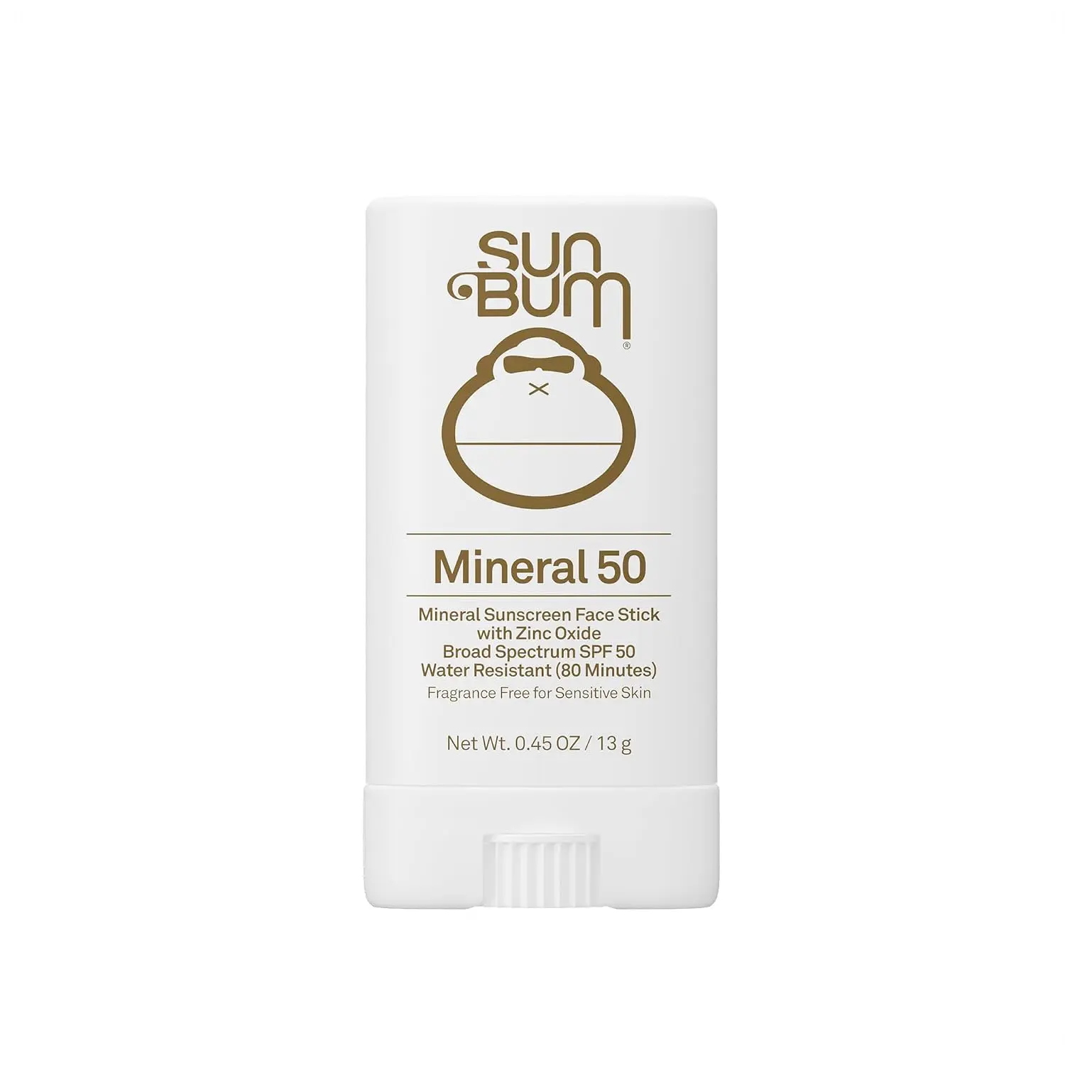 Sun Bum Mineral SPF 50 Face Stick Sunscreen - Travel Size, 0.45 oz