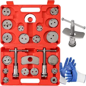 24 count  Caliper Tool, Heavy Duty Disc  Caliper Tool Set, Wind  Kit for  Pad Replacement, Master Disc  Caliper Tool Kit Fits  , European Makes/Models (Red)