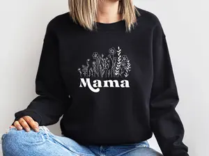 Mama S.w.e.a.t.s.h.i.r.t Kid Names on Sleeve Zip Up Hoodie