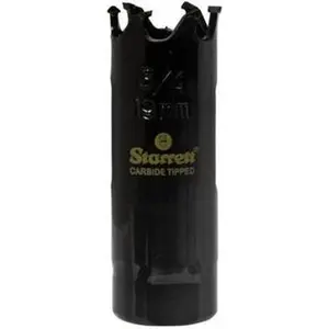 Starrett Hole Saw: 4-3/8" Saw Dia, 1-5/8" Cut Depth Carbide Tipped, Toothed Edge 65640